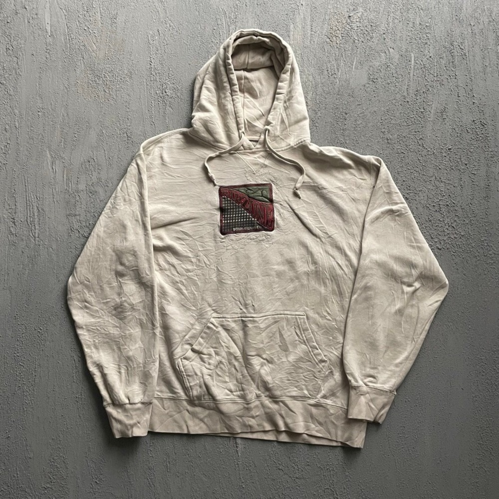 Vintage Ripzone Boardriding Co Hoodie Men XL Beige 90s